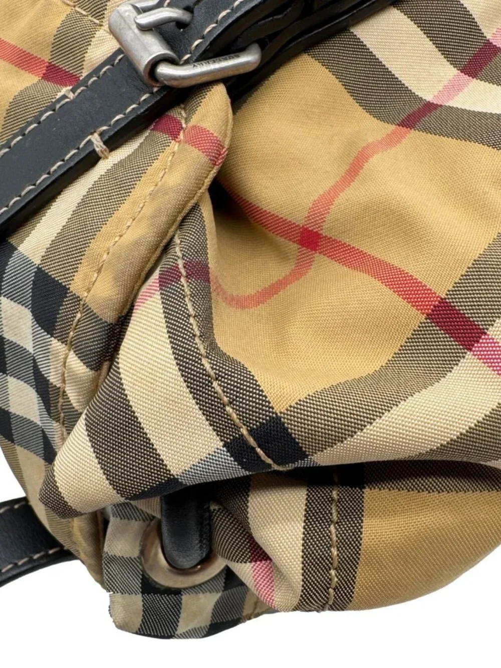 Burberry Rucksack Small Vintage Check Canvas Backpack Bag Beige